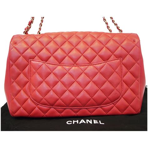 red classic chanel flap bag|Chanel classic flap jumbo.